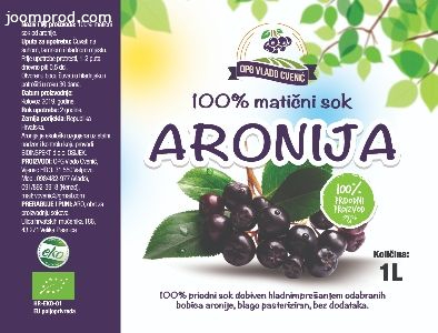 100% EKO MATIČNI SOK OD ARONIJE - 50 kn/L