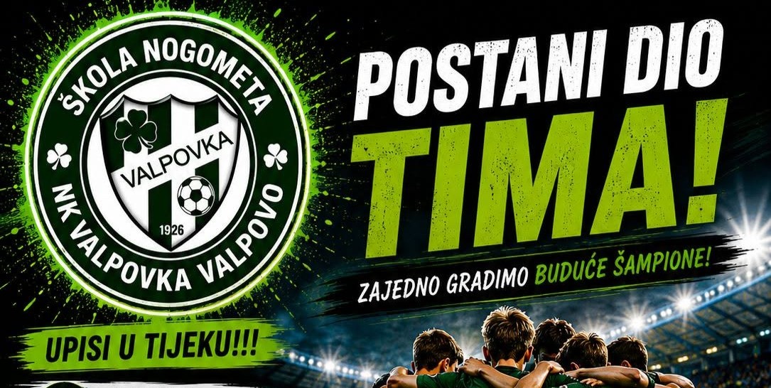 NK VALPOVKA: U tijeku su upisi u školu nogometa!