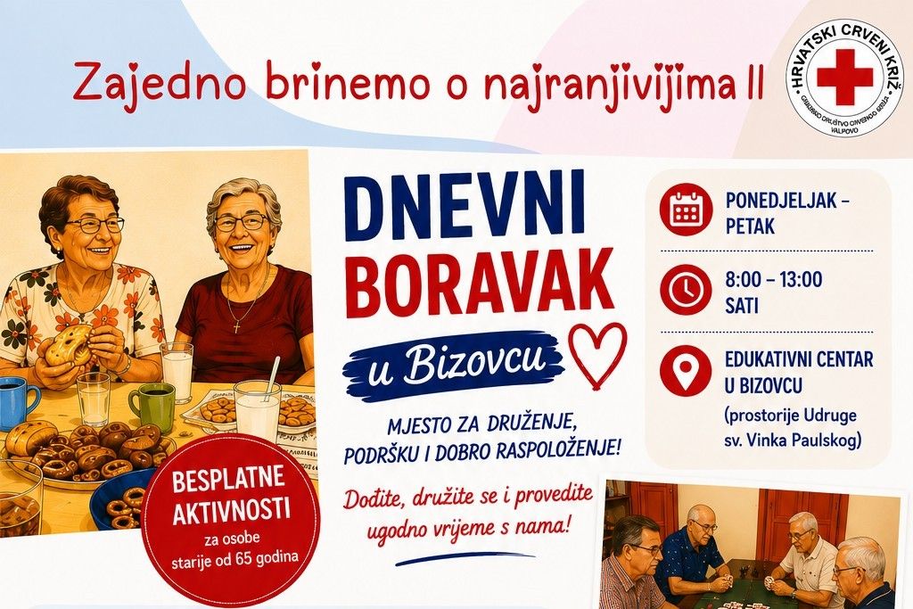Općina Bizovac poziva starije osobe da aktivno provedu ugodno vrijeme u dobrom društvu