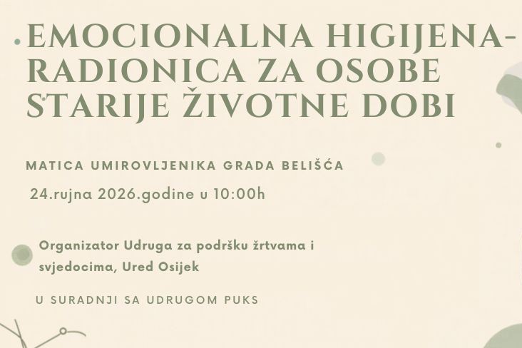 Poziv na radionicu “Mentalna higijena”