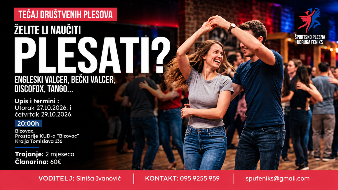 Tečaj društvenih plesova u Bizovcu